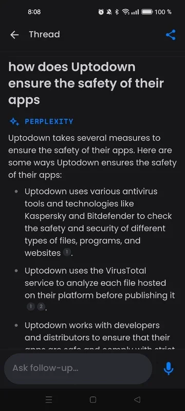 Perplexity for Android - Quick AI - Powered Question Answering