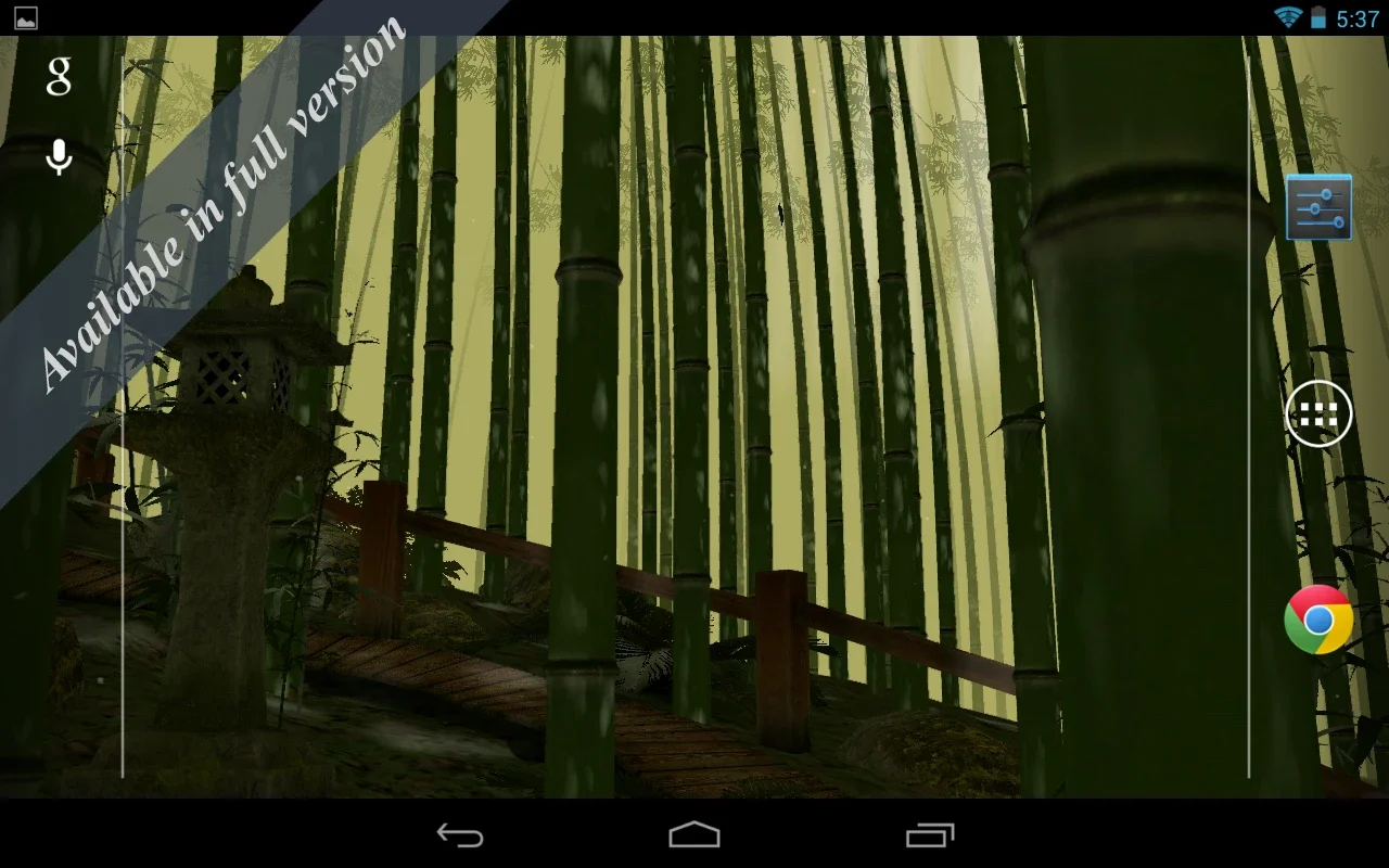 Bamboo Forest 3D Free for Android - Immersive Live Wallpaper