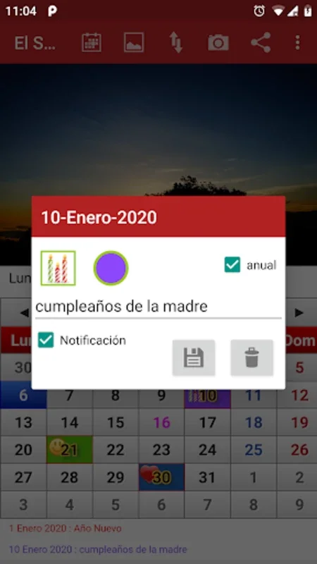 El Salvador Calendario 2020 for Android - Customizable Calendar