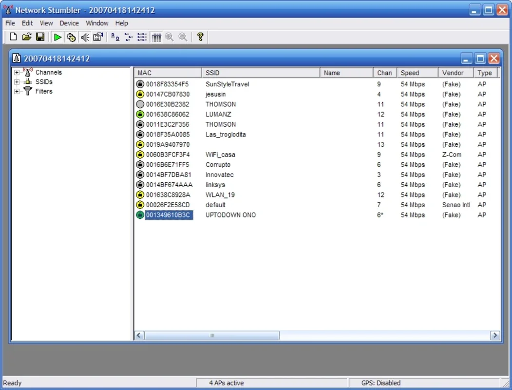 NetStumbler for Windows - Network Detection and Analysis