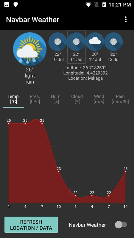 Navbar Weather for Android - Quick Weather Checks on Your Nav Bar