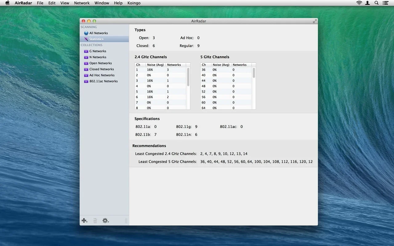 AirRadar for Mac - A Comprehensive WiFi Scanner