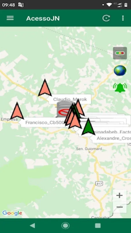 JNtracker for Android: Real-Time Vehicle Tracking