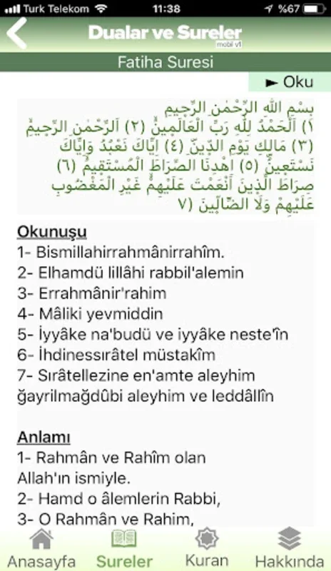 Dualar ve Sureler for Android - An Islamic Prayer Companion