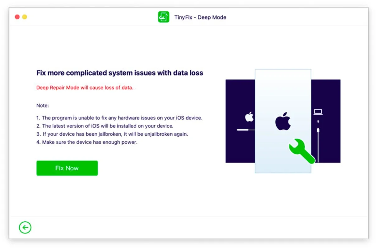 TinyFix for Mac - Fix iOS System Issues Easily