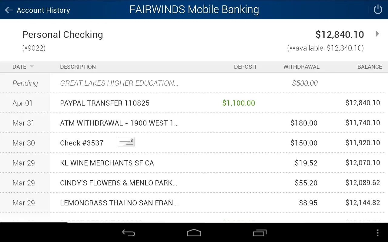 FAIRWINDS Mobile Banking for Android - No Download Fees