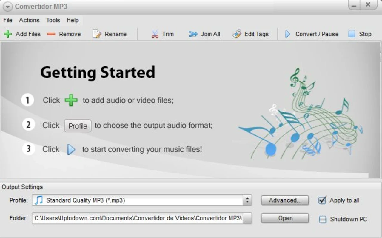 Convertidor MP3 for Windows - Convert MP3 to Various Formats