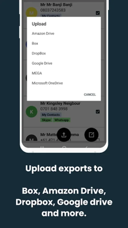 Export contacts for Android - Manage and Export with Ease