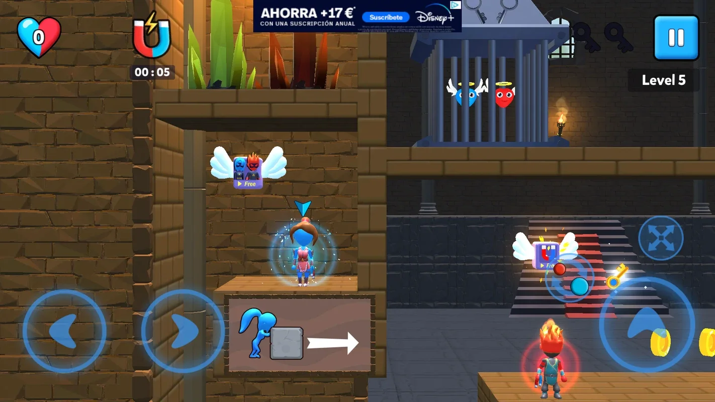 Water & Fire Stickman 3D for Android: Engaging 3D Gameplay