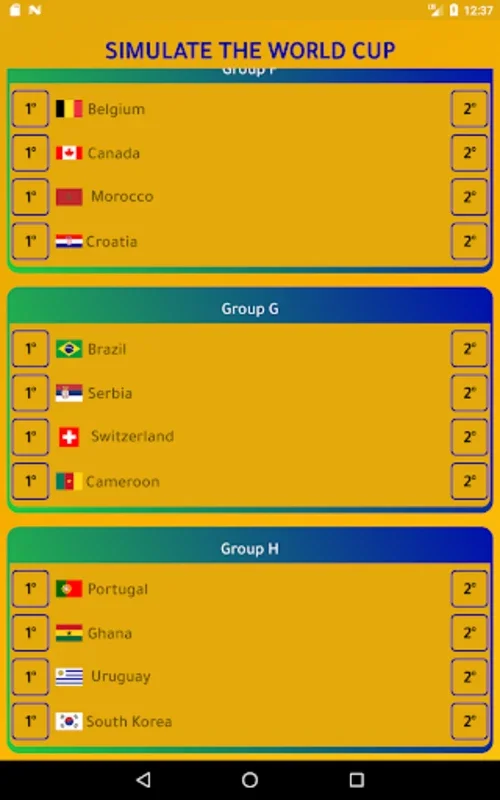 simulate the world cup for Android - Predict Soccer World Cup Outcomes