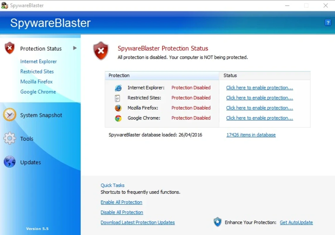 SpywareBlaster for Windows - Keeps Your System Secure