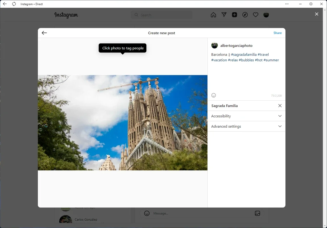 Instagram for Windows - Manage Your Profile