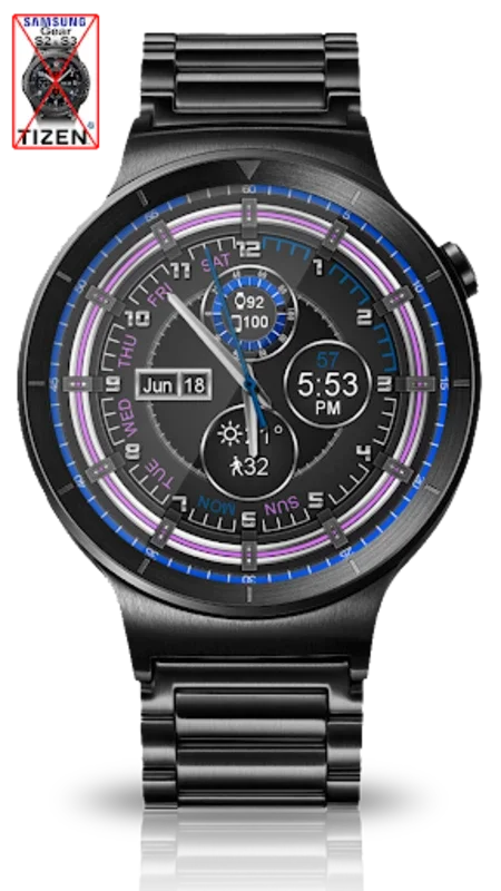 Chrono Flat HD Watch Face for Android - Customizable & Functional