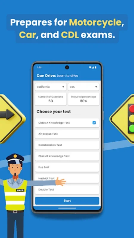 Driver for Android: Ace Driving Tests with 3000+ Qs