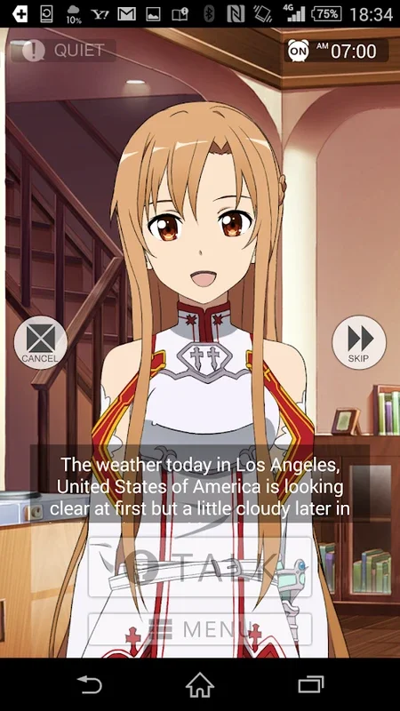 Wake Me Up Asuna for Android - A Unique Alarm Assistant