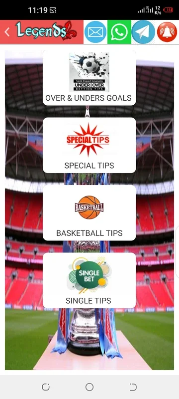 LEGENDS BETTING TIPS for Android - Enhance Your Betting