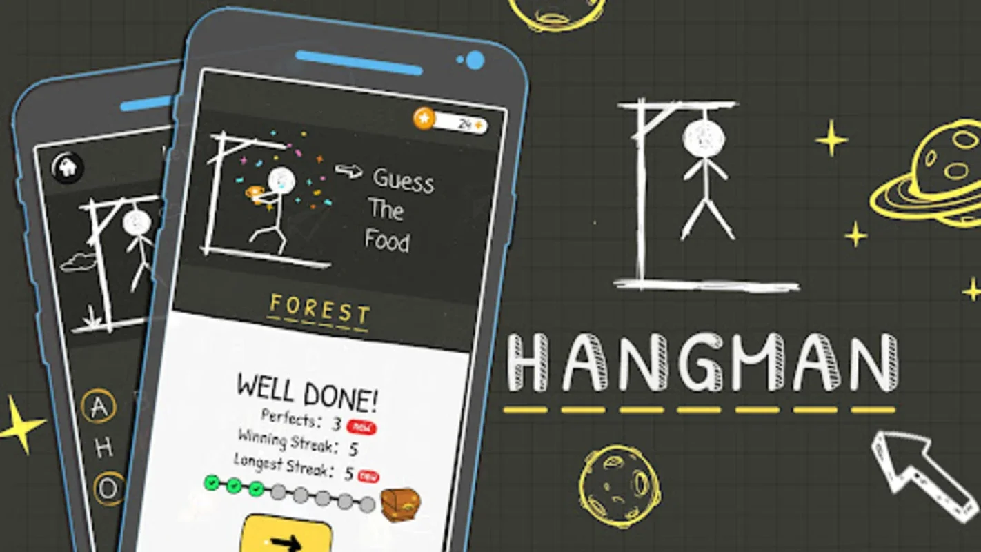 Hangman Words:Two Player Games for Android - No Download Needed