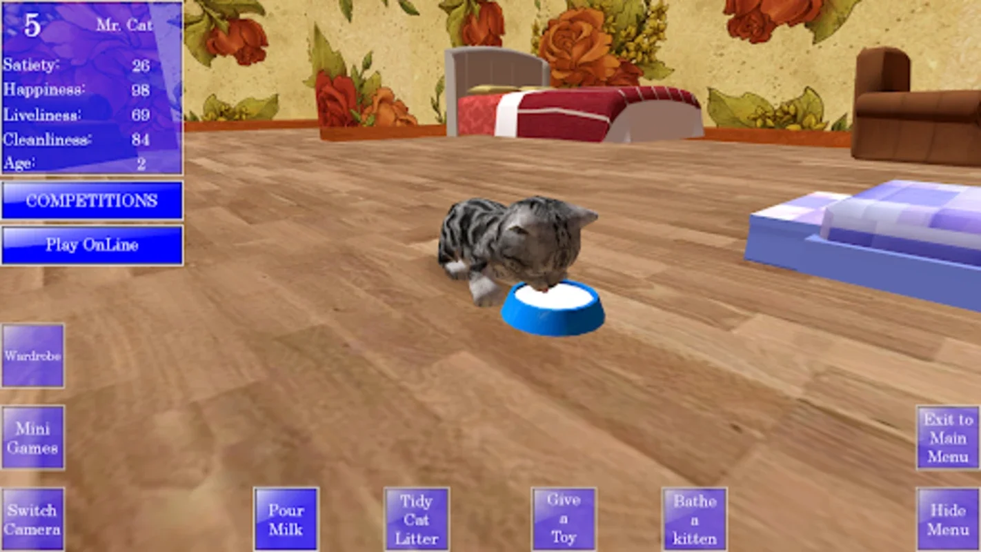 Cute Pocket Cat 3D for Android: Virtual Kitten Care and Play