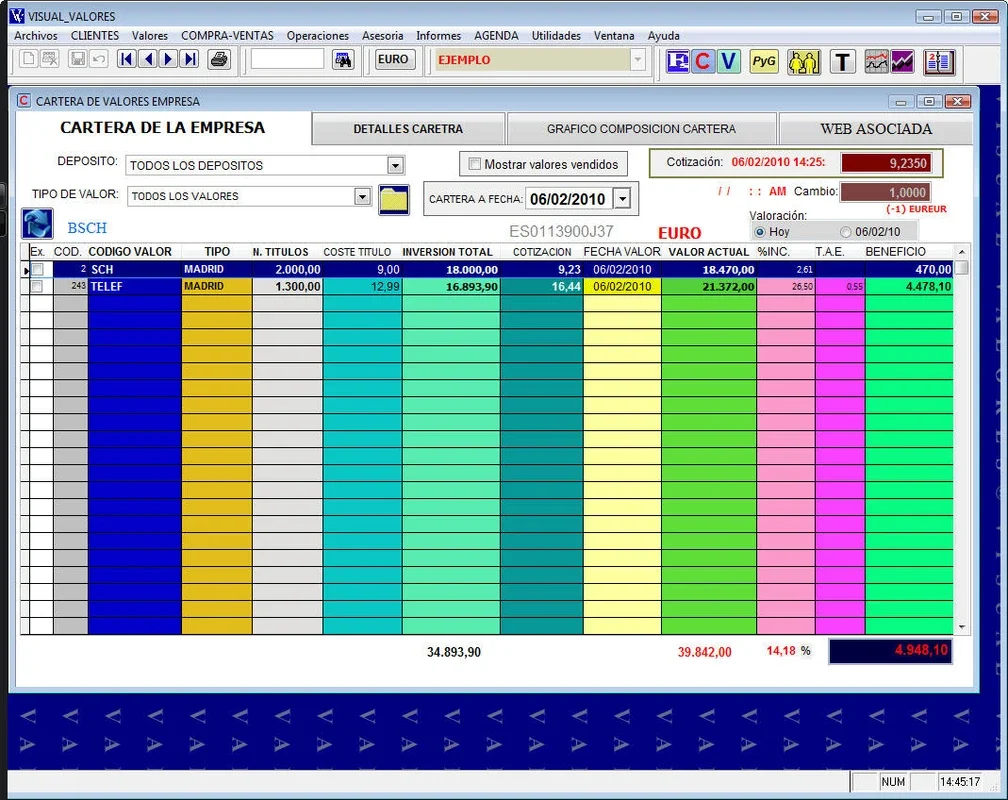 Visual Valores for Windows - Manage Your Stock Investments