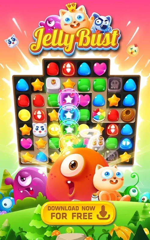 Jelly Bust! for Android - Engaging Match-3 Puzzle