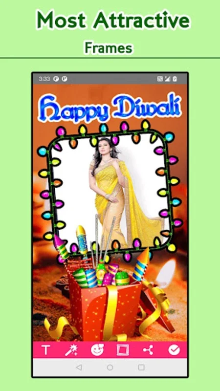 Diwali Photo Frames for Android - Create Festive Photos