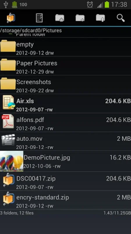 AndroZip File Manager for Android - Efficient File Management