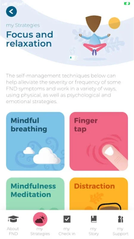 myFNDApp for Android - Managing FND Symptoms