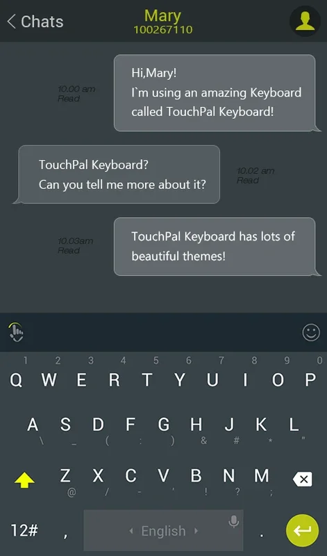 Android L Lime TouchPal Theme for Android - No Downloading Needed!