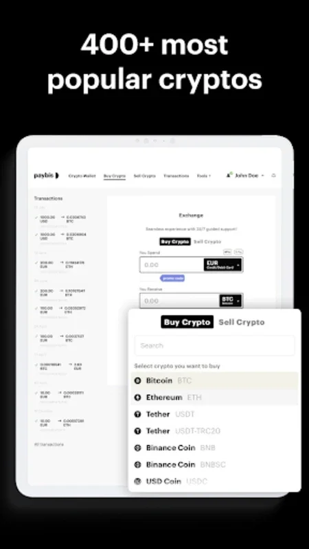 Paybis for Android: Streamlined Crypto Management