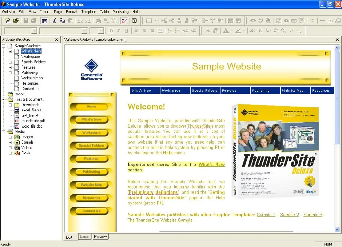 ThunderSite Web Editor for Windows - Simplify Web Design