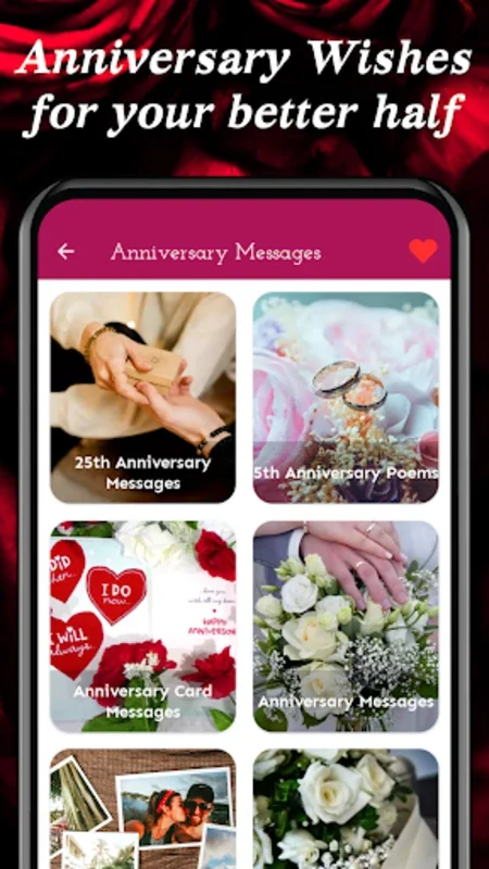 Happy Anniversary Wishes for Android - Express Love Easily