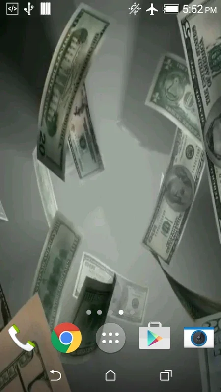 Flying Dollars Live Wallpaper for Android - Customizable & Battery-Saving