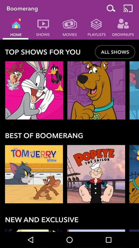 Boomerang for Android: Enjoy the Best Cartoons