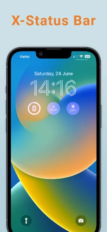 iCenter iOS 16: X - Status Bar for Android - No Rooting Required