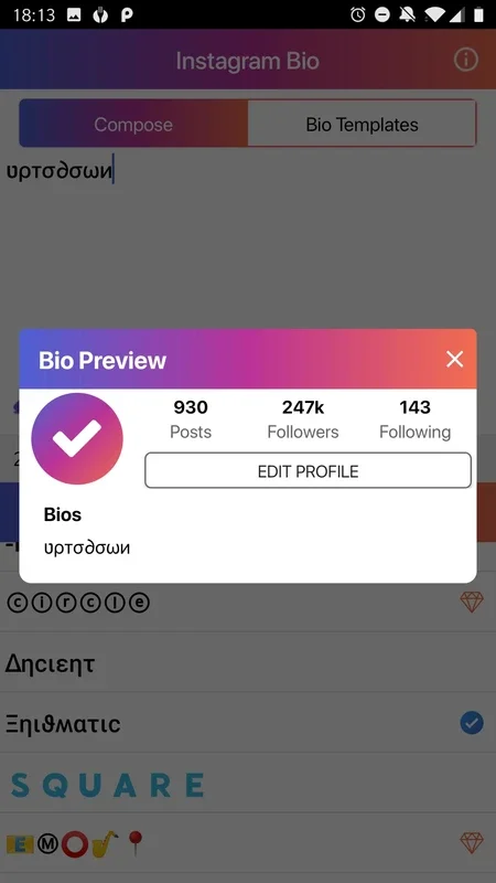 Fonts for Instagram for Android - Customize Your Text