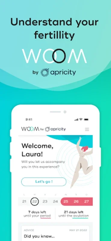 WOOM by Apricity Fertility App for Android: Track Your Fertility