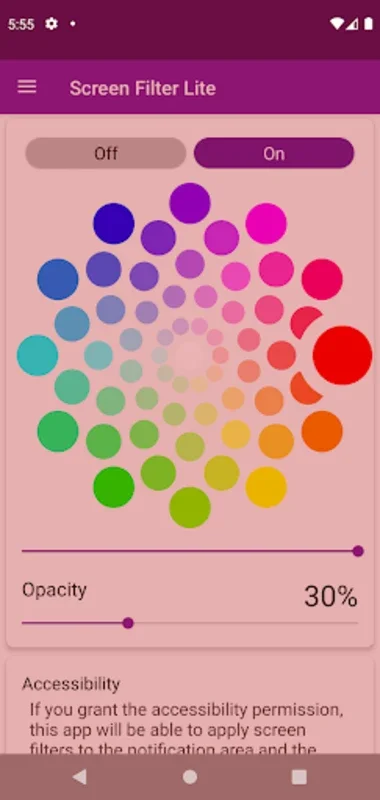 Screen Color Filter Lite for Android - Reduce Eye Strain