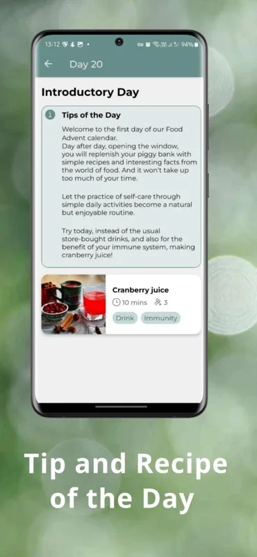 Food Advent for Android: Daily Food Tips and Recipes