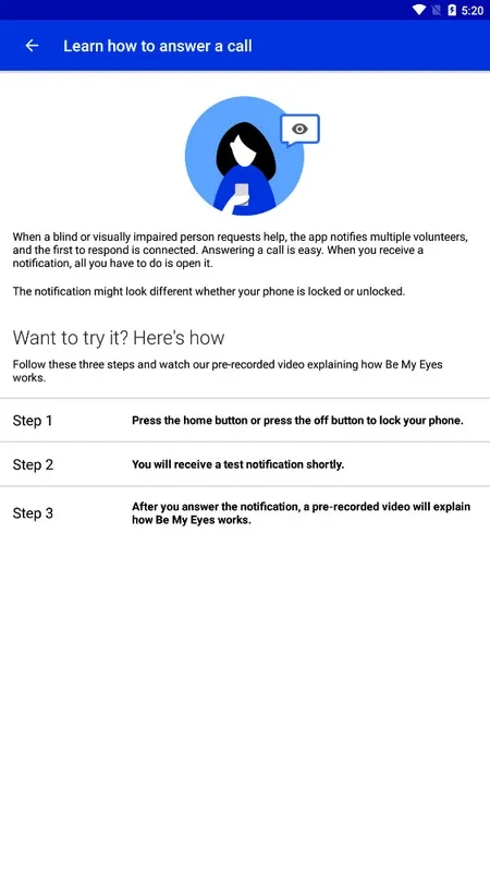 Be My Eyes for Android - Instant Assistance for the Blind