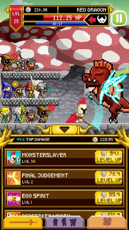 Clicker Knights Vs dragons for Android - Engaging Fantasy Game