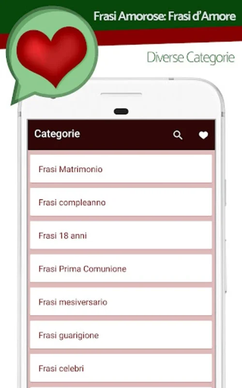 Frasi Amore for Android - Romantic Phrases App