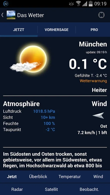 Das Wetter in Deutschland for Android - Know the Weather