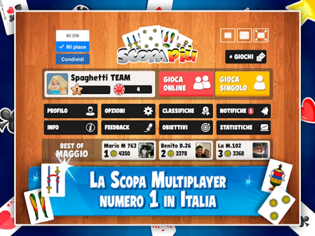 Scopa Più for Android: Engaging Multiplayer Card Game