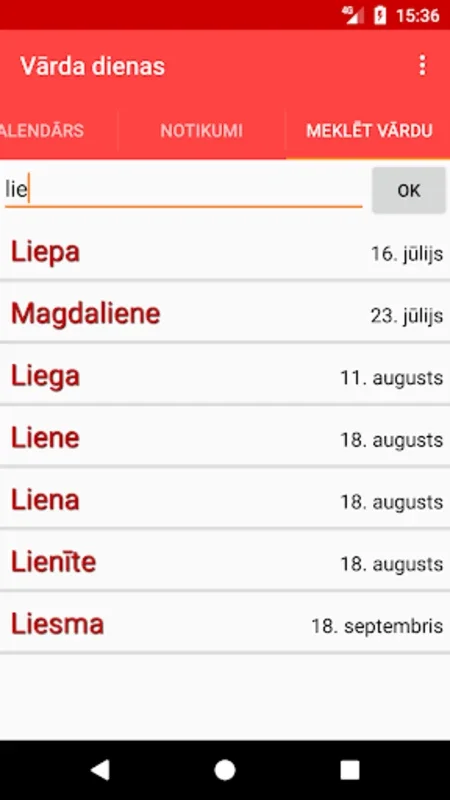 Vārda Dienas for Android - Stay Connected with Name Days