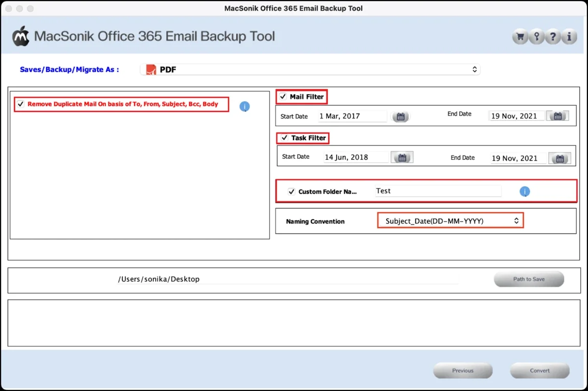 MacSonik Office 365 Backup Tool for Mac - Reliable Backup Solution