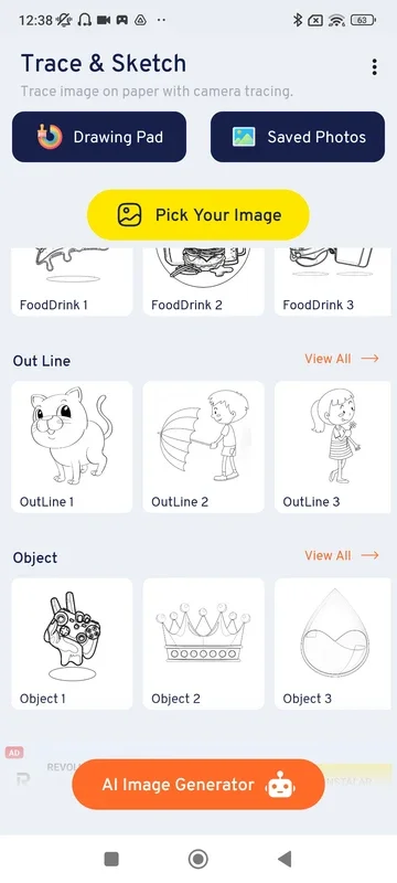 AI Drawing: Trace & Sketch: Learn to Draw on Android