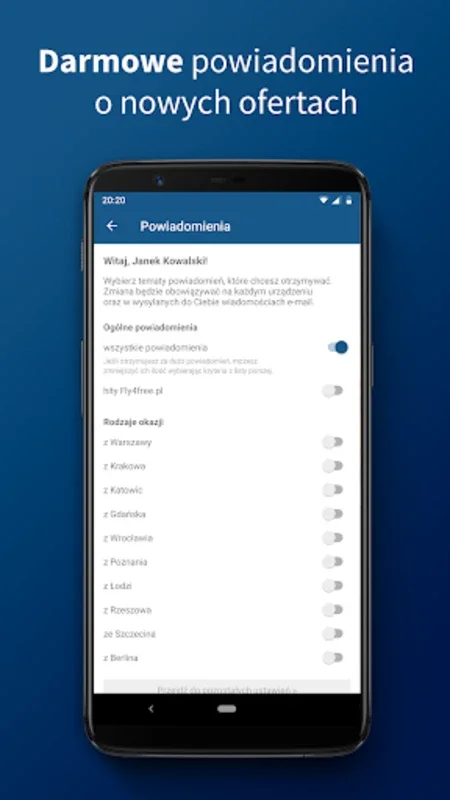 Fly4free.pl - tanie loty for Android: Find Best Travel Deals
