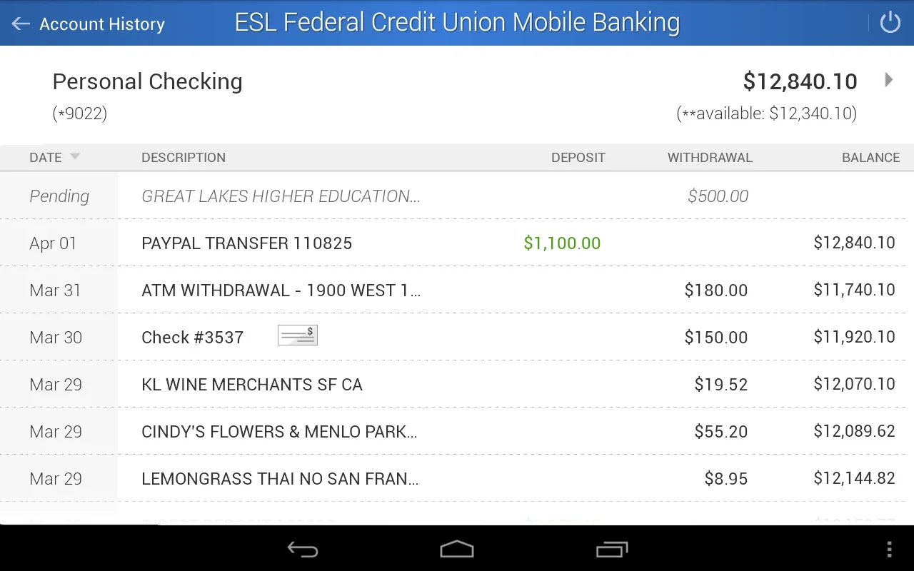 ESL Mobile for Android - Secure and Convenient Mobile Banking