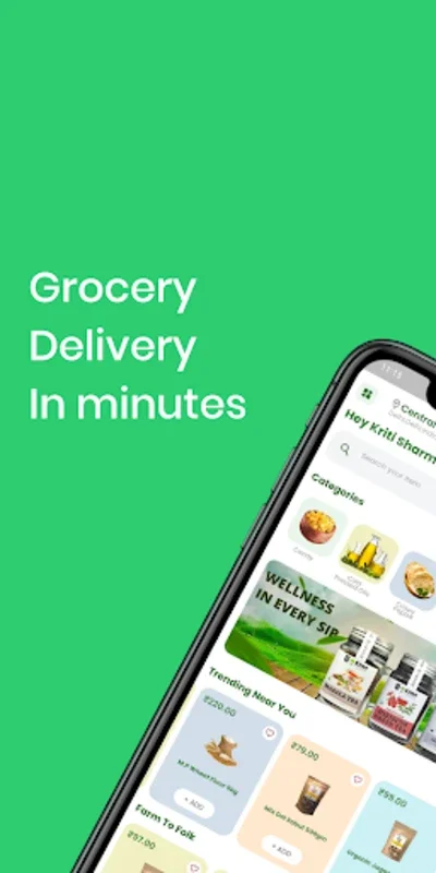 KIWI-Grocery Delivered in mins for Android - Fresh Organic Groceries