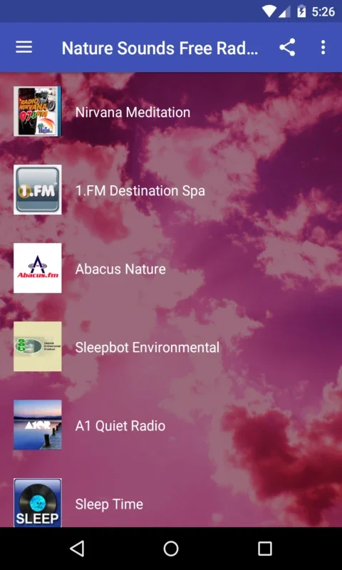 Nature Sounds Free Radio for Android - Stress Relief App